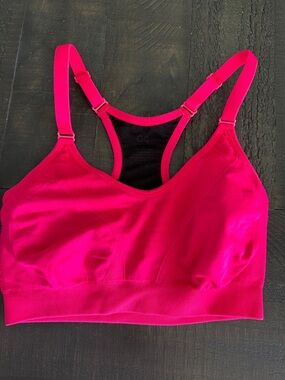 American Eagle Outfitters Hot Pink Seamless Racerback Sports Bralette
